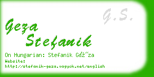 geza stefanik business card